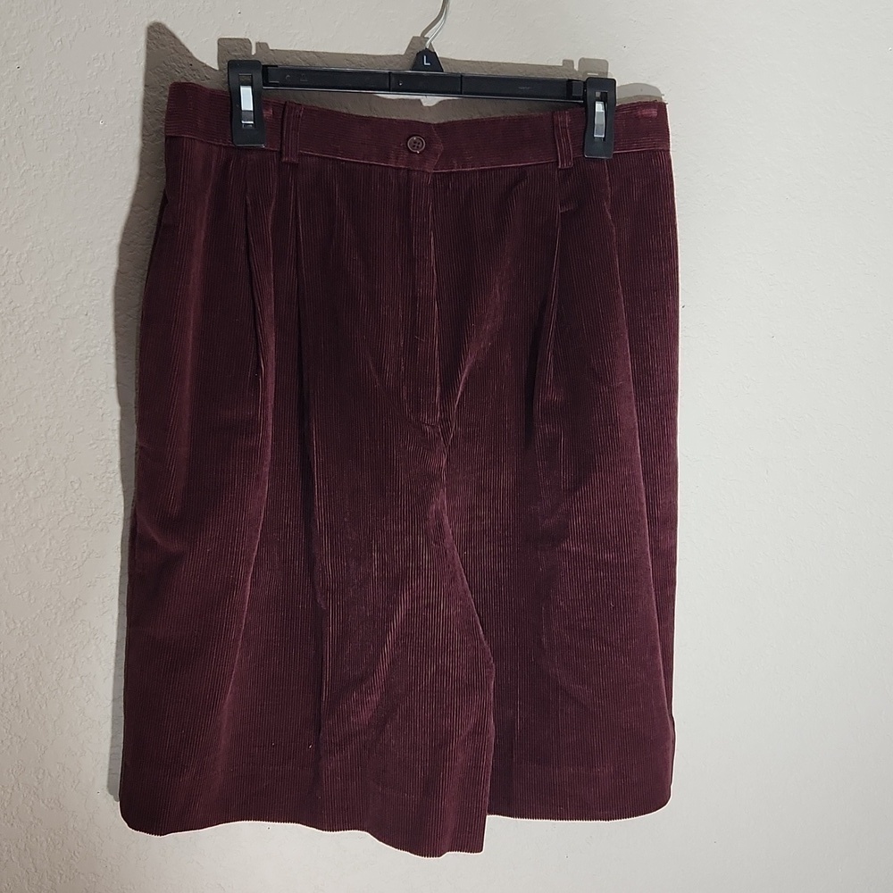 JH Collectabls Shorts Size 16 Corduroy Maroon Runs Smaller Dead Stock New